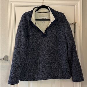 Orvis Men’s Brighton Heathered Blue Sherpa Pullover